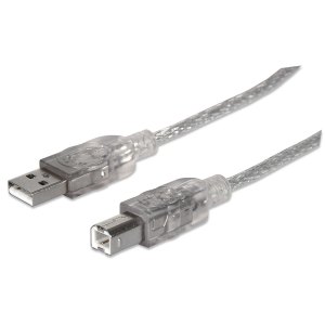 Kabel USB 2.0 AM-BM 1.8m do Drukarki Srebrny Ekranowany