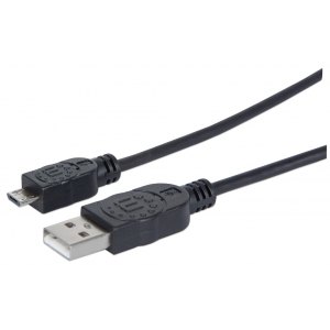 KABEL USB A-MicroB M/M 0,5m USB2.0 Hi-Speed czarny