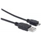 KABEL USB 2.0 A-B MICRO M/M 0,5M CZARNY HI-SPEED USB-A/MICRO-B