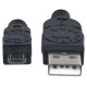 KABEL USB 2.0 A-B MICRO M/M 0,5M CZARNY HI-SPEED USB-A/MICRO-B