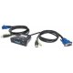 Manhattan 151245 - Przełącznik KVM VGA/USB 2x1 z obsługą audio