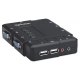 Manhattan 151269 - VGA/USB KVM Switch 4x1 z obsługą audio i mikrofonu