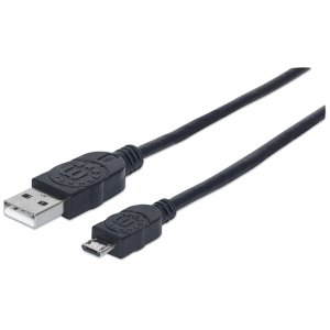 KABEL USB A-MicroB M/M 3,0m USB2.0 Hi-Speed biały