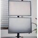Techly 020690 - Pionowy uchwyt biurkowy na dwa monitory LED/LCD 13-27 cali