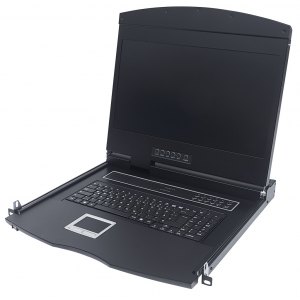 KONSOLA KVM LCD 19 CALI DVI Z KLAWIATURĄ I TOUCHPAD RACKOWA