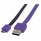 KABEL USB 2.0 A-B MICRO M/M 1M CZARNO-FIOLETOWY HI-SPEED