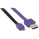 KABEL USB 2.0 A-B MICRO M/M 1M CZARNO-FIOLETOWY HI-SPEED