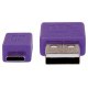 KABEL USB 2.0 A-B MICRO M/M 1M CZARNO-FIOLETOWY HI-SPEED