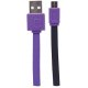 KABEL USB 2.0 A-B MICRO M/M 1M CZARNO-FIOLETOWY HI-SPEED