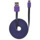 KABEL USB 2.0 A-B MICRO M/M 1M CZARNO-FIOLETOWY HI-SPEED