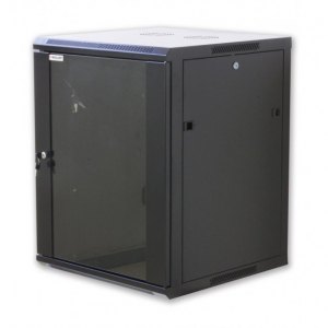 Szafka wisząca złożona 15U 600x600 rack 19  drzwi szklane