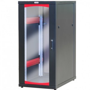 Szafa stojąca złożona 27U 600x1000 rack 19  drzwi szklane