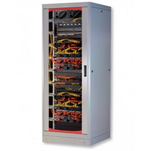 Szafa stojąca złożona 27U 600x600 rack 19  drzwi szklane