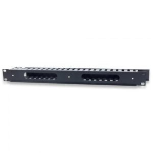 Organizer kabli 1U do szaf rack 19 z pokrywą, czarny