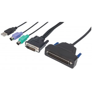 1-PORTOWY KABEL DVI/USB/PS2 DO KONSOLI KVM