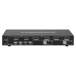 Przełącznik KVM DisplayPort/USB 2x1 Dual Head Video 4K*30Hz