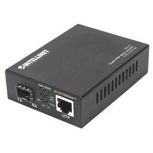 Gigabitowy Media Konwerter PoE+ 1000Base-T RJ45 na Slot SFP