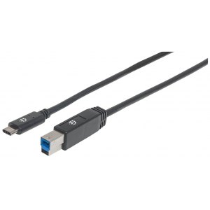 KABEL USB C-B M/M 2,0m USB3.0 SuperSpeed czarny