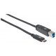 KABEL USB 3.1 GEN1 C-B M/M 2M CZARNY SUPERSPEED USB-C