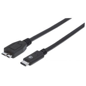 KABEL USB C-MicroB M/M 1,0m USB3.1 SuperSpeed+ czarny