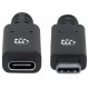 KABEL USB 3.1 GEN2 C-C M/F 50CM CZARNY SUPERSPEED+ USB