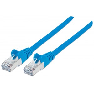 PATCH CORD CAT6 SFTP LSOH 10M 100% MIEDŹ NIEBIESKI