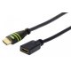 PRZEDŁUŻACZ KABEL HDMI/HDMI M/F ETHERNET 0.2M 4K60HZ