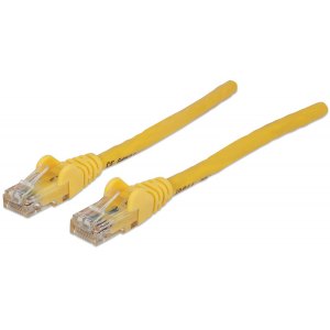 Patch Cord Cat5e UTP 1.0m Żółty 100% Miedź