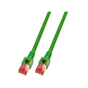 Patchcord SFTP 1m Cat.6 LSZH zielony