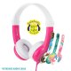 BuddyPhones Connect Pink, BP-CO-PINK-01-K - Słuchawki dla dzieci 3+ z Ograniczeniem Głośności  85dB  oraz Wtykiem BuddyJack