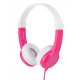 BuddyPhones Connect Pink, BP-CO-PINK-01-K - Słuchawki dla dzieci 3+ z Ograniczeniem Głośności  85dB  oraz Wtykiem BuddyJack