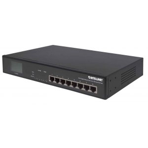 Switch GIGABIT 8xRJ45 / 4x PoE, wyświetlacz LCD