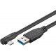 Kabel USB 3.2 Gen1 AM-CM kątowy 1m 66501