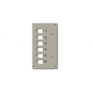 Panel przedni do przełącznicy EFB 53705.1V3 na 6 adapterów