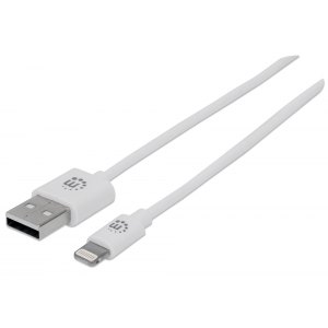 Kabel USB-A 2.0 - Apple Lightning 8-Pin MFi 1m Biały