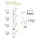 Techly I-WL-CPE120, 108446   Zewnętrzne Urządzenie CPE 8dBi 300Mbps 2,4GHz, Access Point / Repeater, Point-to-Point, Point-to-Mu