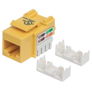 Moduł Keystone RJ45 UTP Cat5e Żółty Punch-Down