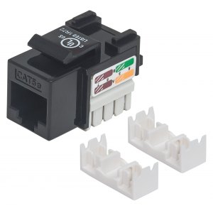 Moduł Keystone RJ45 UTP Cat5e Czarny Punch-Down