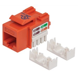 Moduł Keystone RJ45 UTP Cat5e Pomarańczowy Punch-Down