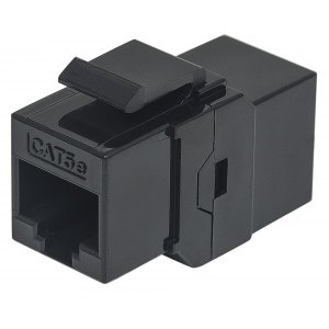 ADAPTER ŁĄCZNIK RJ45 UTP CAT5E 8P8C KEYSTONE CZARNY