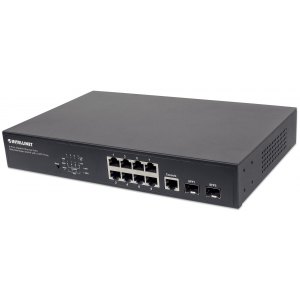 SWITCH ZARZĄDZALNY GIGABIT 8x POE+ 140W 802.3AT/AF, 2x SFP