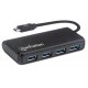 Manhattan 164924 - 4-Portowy Hub USB 3.2 Gen1 4x USB-A na złączu USB-C 5Gbps