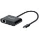 Manhattan 153454 - Karta Sieciowa Adapter USB-C na RJ45 Gigabit Ethernet z Portem USB-C Power Delivery  PD 