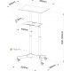 Techly ICA-TB TPM-1BK, 101669 Uniwersalne Mobilne Biurko Stojącego Miejsca Pracy,  Stolik Prezentacyjny