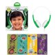 BuddyPhones Connect Green - Słuchawki dla Dzieci 3+ 85dB z Mikrofonem Zielone