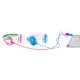 BuddyPhones Connect Green - Słuchawki dla Dzieci 3+ 85dB z Mikrofonem Zielone