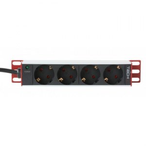 Listwa zasilająca do szaf Rack 10 , 1U, 4x gniazdo Schuko