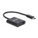 Adapter audio USB-C na Mini Jack 3.5mm z USB-C Power Delivery - Manhattan 153355