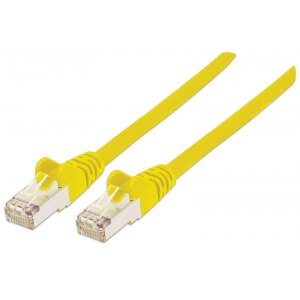 Patchcord Cat6a SFTP 10Gbit 500MHz LSOH/LSZH 0,5m żółty