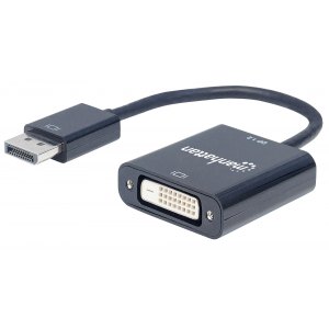Adapter DisplayPort 1.2a na DVI-D 24+1 Aktywny 23cm